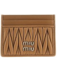 Miu Miu - Matelassé Nappa Leather Cardholder - Lyst