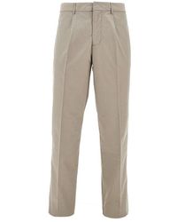 Emporio Armani - Pima Cotton Pants With Dart - Lyst