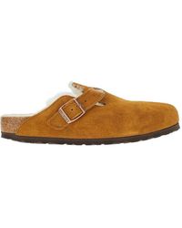 Birkenstock - Shearling-Lined Suede Sabot Clogs - Lyst