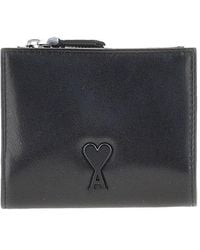 Ami Paris - Leather Bi-Fold Voulez-Vous Wallet - Lyst