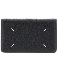 Maison Margiela - Grained Leather Cardholder With Flap - Lyst