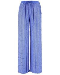 P.A.R.O.S.H. - P. A.R. O.S. H. Wide-Leg Sequinned Pants - Lyst