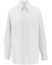 The Seafarer - 'Kim' Striped Poplin Shirt - Lyst