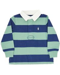 Ralph Lauren - Striped Cotton Jersey Polo Shirt Kids - Lyst