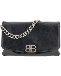 Balenciaga - Peach Leather Large Bb Soft Flap Bag - Lyst