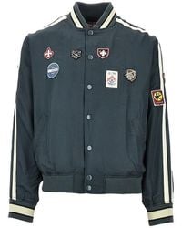 DIESEL - Satin Track Jacket With Patches - Lyst