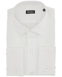 ZEGNA - Cotton Tuxedo Shirt - Lyst