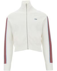 Autry - Knitted Track Jacket With Logo Embroidery - Lyst
