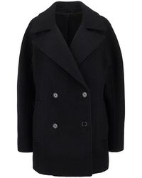 TOTEME - Wool Blend Cocoon Fit Peacoat - Lyst