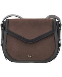 IOEF - Nubuck Leather 'Arc' Crossbody Bag - Lyst