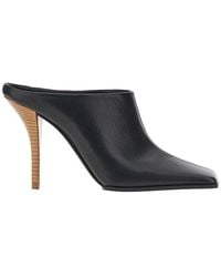 Alaïa - Leather Heeled Mules - Lyst
