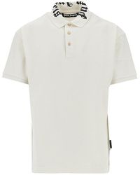 Palm Angels - Collar Logo Print Polo Shirt - Lyst