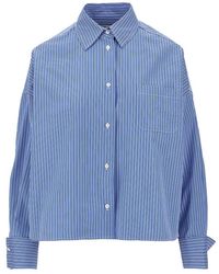 Weekend by Maxmara - Poplin Shirt With Striped Motif - Lyst