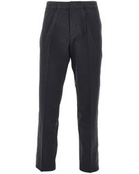 Emporio Armani - Pima Cotton Pants With Dart - Lyst