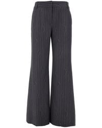 Off-White c/o Virgil Abloh - Off Pinstriped Wide Leg Pants - Lyst