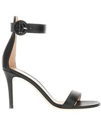 Gianvito Rossi - Smooth Leather 'Portofino' Sandals - Lyst