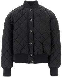 Jil Sander - Diamond-Quilted Twill Padded Bomber Jacket - Lyst