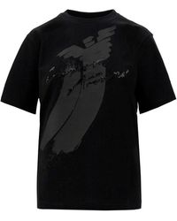 Emporio Armani - Organic Cotton T-Shirt With Logo - Lyst