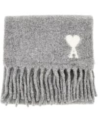 Ami Paris - De Coeur' Alpaca-Blend Scarf - Lyst