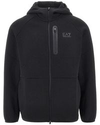 EA7 - Natural Ventus7 Full-Zip Hoodie - Lyst