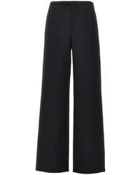 Gucci - Wool Twill Wide Leg Pants - Lyst