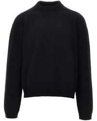 Rick Owens - Pull Col Roulé Tommy Lupetto Noir Sweater - Lyst