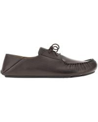 Loewe - 'Rambla' Leather Boat Shoes - Lyst
