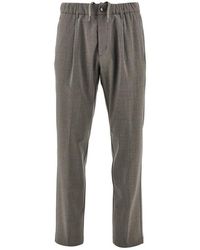 Herno - Stretch Liht Wool Pants With Drawstring - Lyst