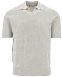 Brunello Cucinelli - English Rib Knitted Polo Shirt - Lyst