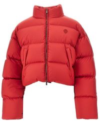 Gucci - Cropped Down Jacket With Crest - Lyst