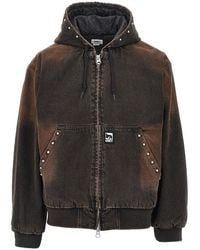 Obey - Studded Denim Blouson Jacket - Lyst
