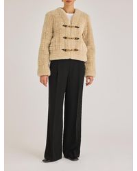 Rebecca Taylor - Quilted Stitch Shearling Jacket - Lyst
