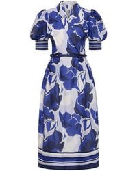 Rebecca Vallance - Paros Short Sleeve Midi Dress - Lyst