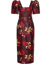 Rebecca Vallance - Melora Short Sleeve Midi Dress - Lyst