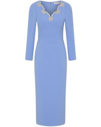 Rebecca Vallance - Harlynn Long Sleeve Midi Dress - Lyst