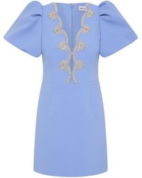 Rebecca Vallance - Harlynn Puff Sleeve Mini Dress - Lyst