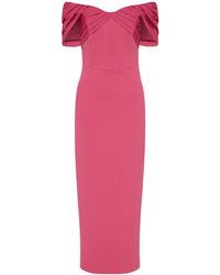 Rebecca Vallance - Anais Off Shoulder Midi Dress - Lyst