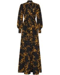 Rebecca Vallance - Gilded Floral Long Sleeve Maxi Dress - Lyst