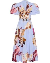 Rebecca Vallance - Fleur De Lis Short Sleeve Midi Dress - Lyst