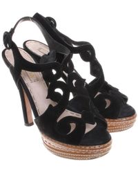 Prada Sandalen aus Wildleder - Schwarz