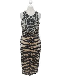 Roberto Cavalli Kleid mit Animal-Print - Mehrfarbig