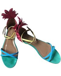 Aquazzura Sandalen aus Wildleder - Mehrfarbig
