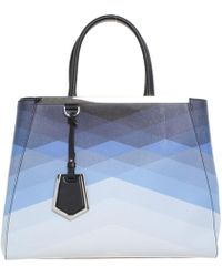 Fendi 2Jours aus Leder - Blau