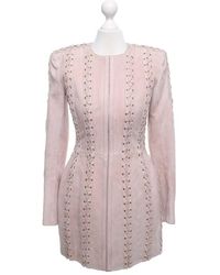 Balmain Kleid aus Wildleder - Mehrfarbig