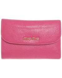 Miu Miu Täschchen/Portemonnaie aus Leder - Pink