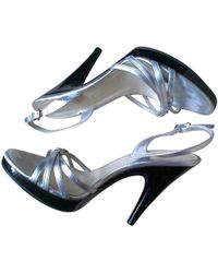 Miu Miu Sandalen aus Leder - Blau