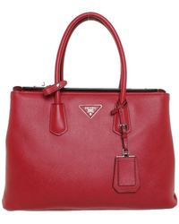 Prada Handtasche aus Leder - Rot