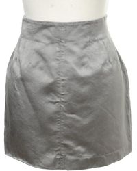 Prada Seidenrock mit Changeant - Grau