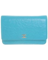 Chanel Wallet on Chain aus Leder - Blau