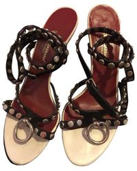 Dolce & Gabbana Sandalen aus Leder - Schwarz